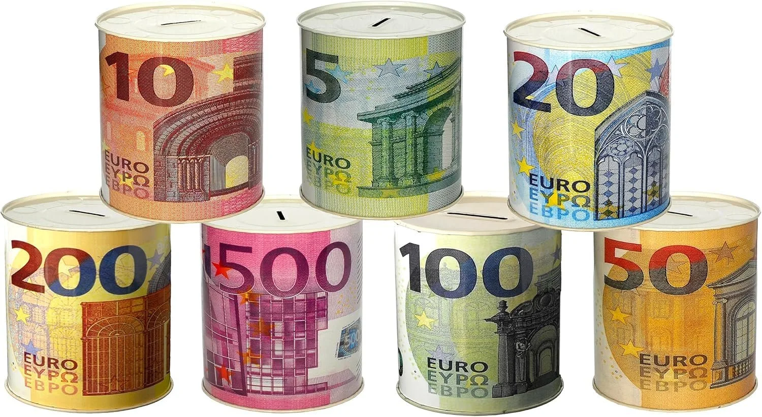 Скарбничка металева XXL 19x15 см випадкова банкнота, фото №1