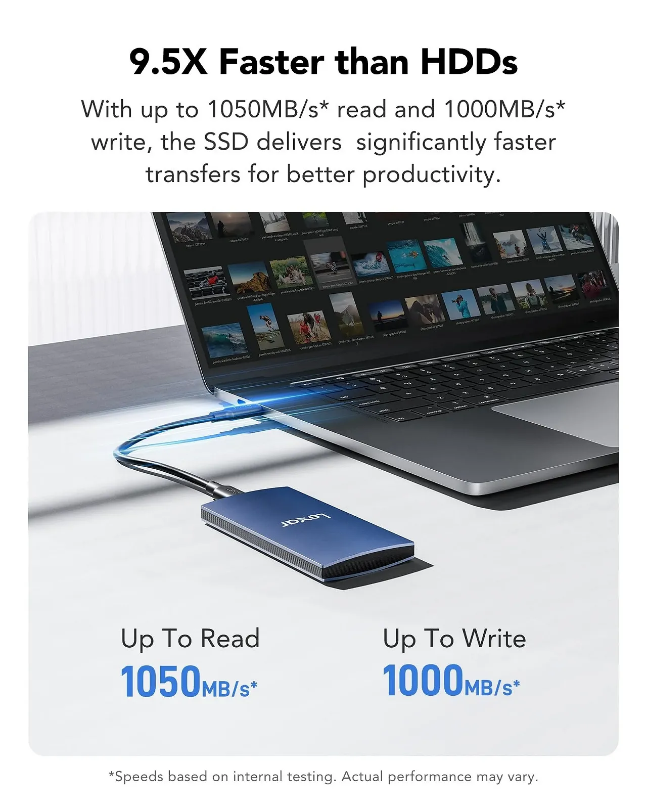 Внешний SSD Lexar ES3 2TB USB 3.2 Gen2 Синий, фото №3