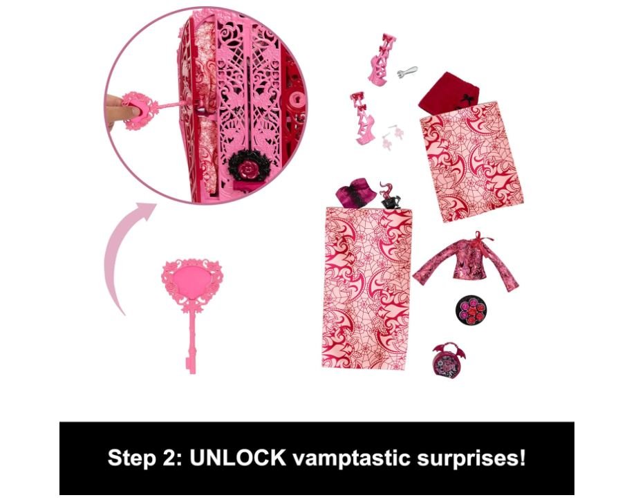 Монстер Хай шафа Жахо-секрети Дракулори Monster High Skulltimate Secrets Doll Draculaura, фото №3