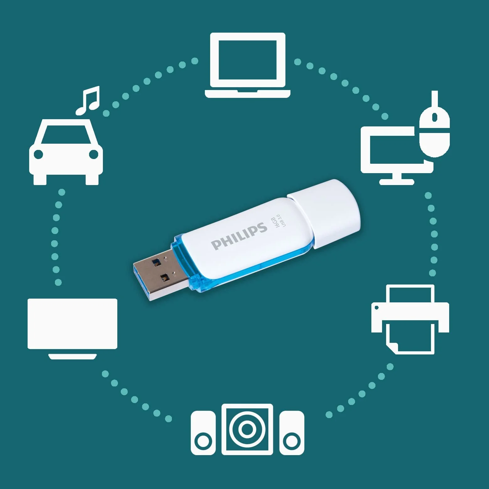USB-флеш-накопичувач Philips Snow Edition Super Speed 3.0 16GB White, фото №6
