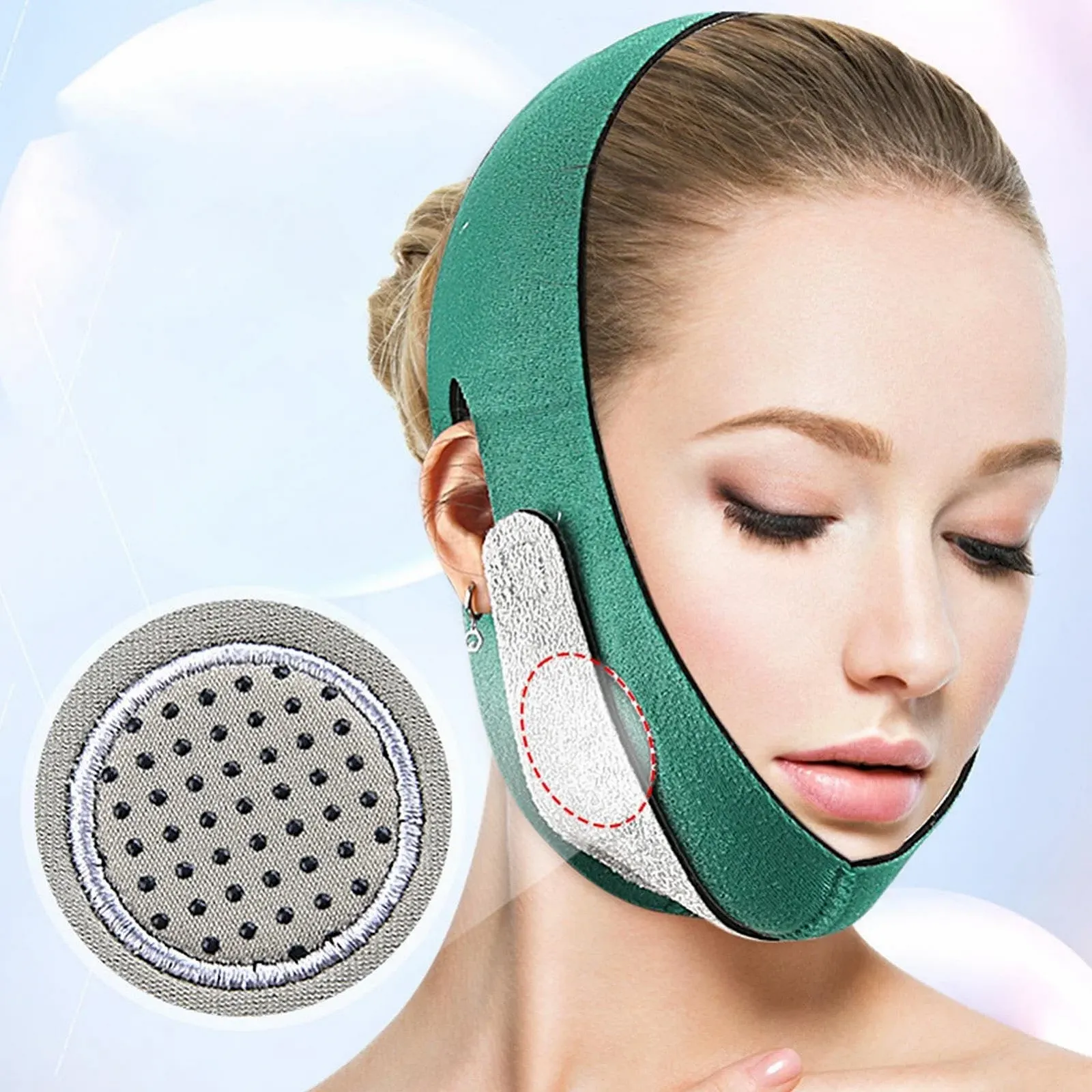 Маска V Linee Lifting - Многоразовая V-Line | Маска для подтяжки V-Line с ремешком для подбородка | Ремень для похудения лица, уменьшающий двойной подбородок, для подтяжки лица V-образной формы, фото №8