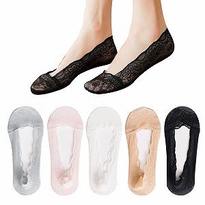 Шкарпетки-слідки мереживні 5 пар - Фото 1