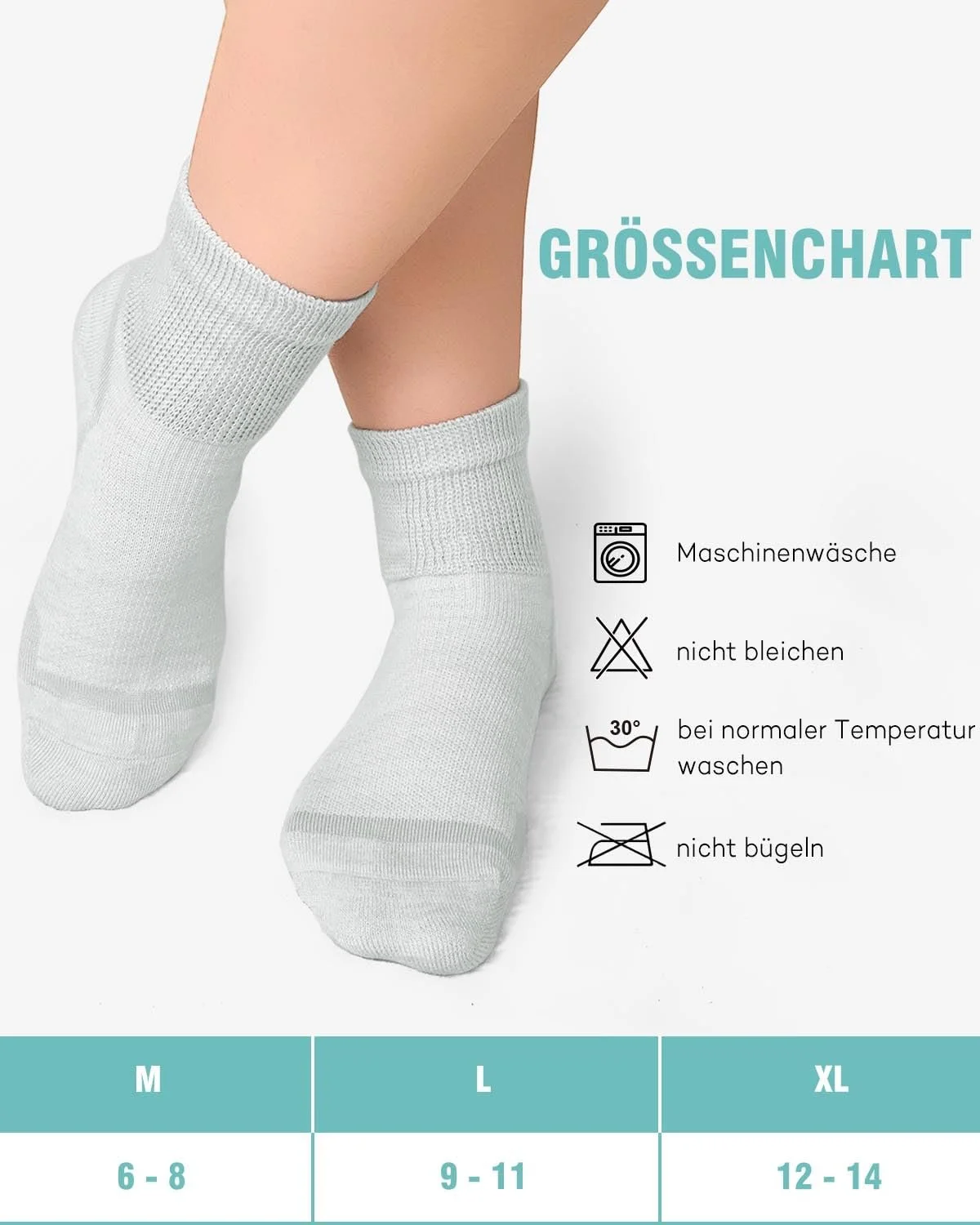 Диабетические носки Bamboo без резинки, без шва, для здоровья, до икры, деловые носки с комфортной резинкой и плюшевой подошвой, фото №6