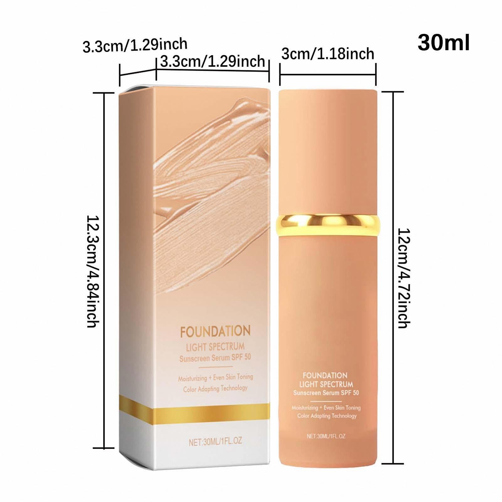 Тональний засіб Рідкий Sun Cream SPF50 Зволожуючої основи Анти-UV 30 мл для Компактного Шкіри Тональний Крем для Макіяжу, фото №6