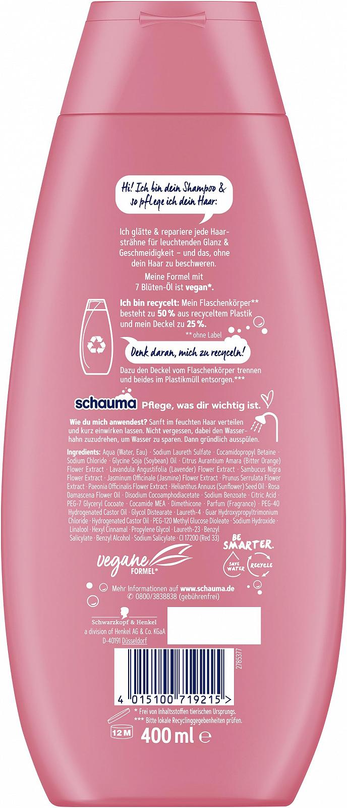 Кондиционер Schauma Schwarzkopf Repair 7 Flower Oil (2 x 250 мл) для сухих и измотанных волос, фото №5
