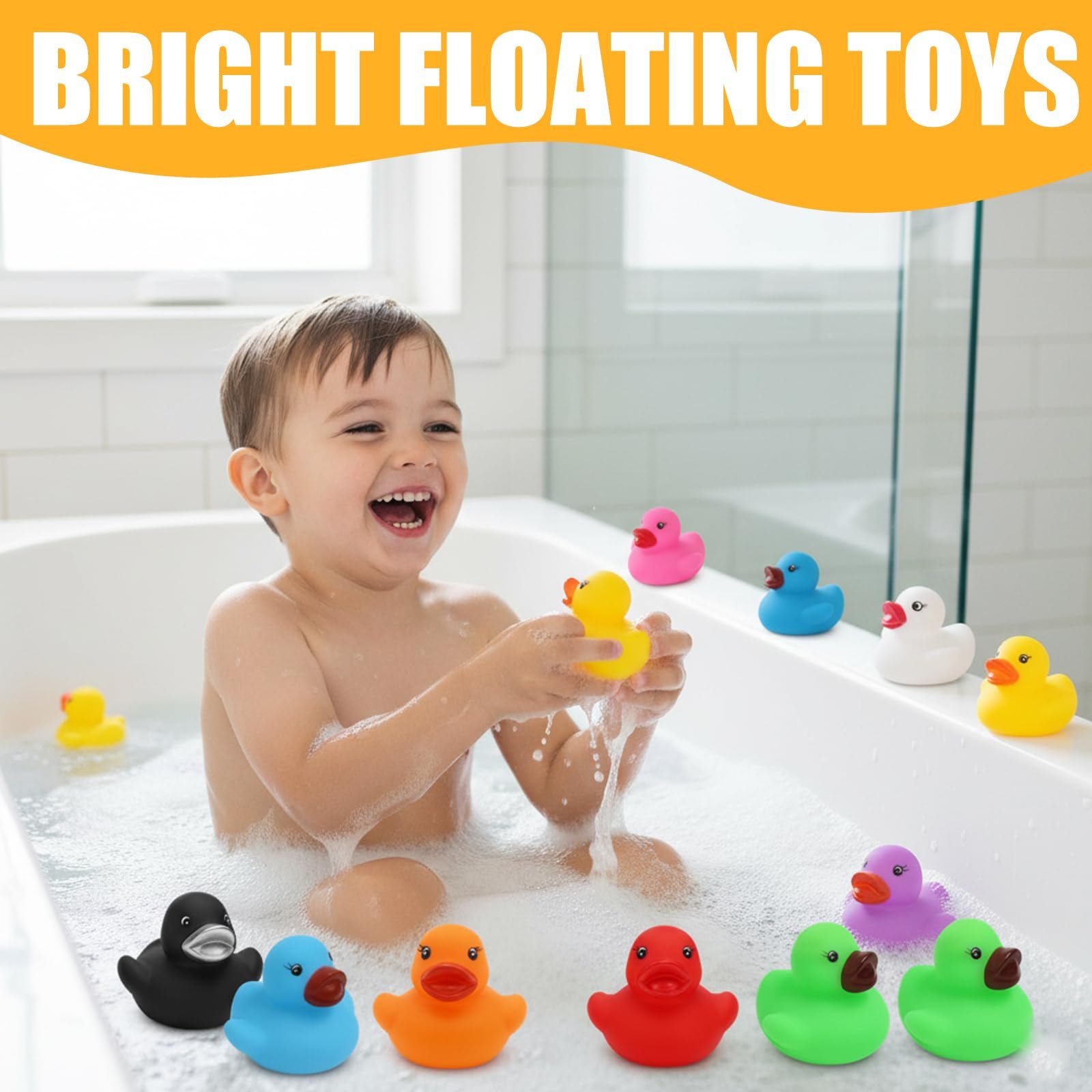 Набор игрушек для ванны Утка Резиновая Разные цвета, фото №5
