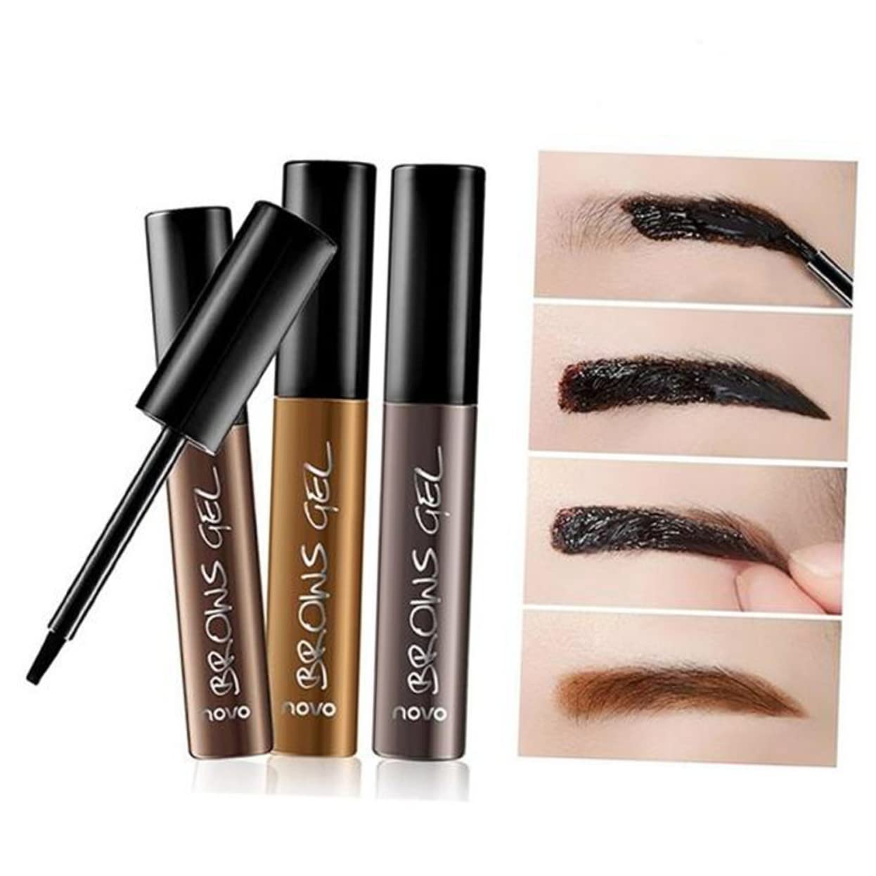 Карандаш для бровей Minkissy 3St Гель для бровей, фото №4