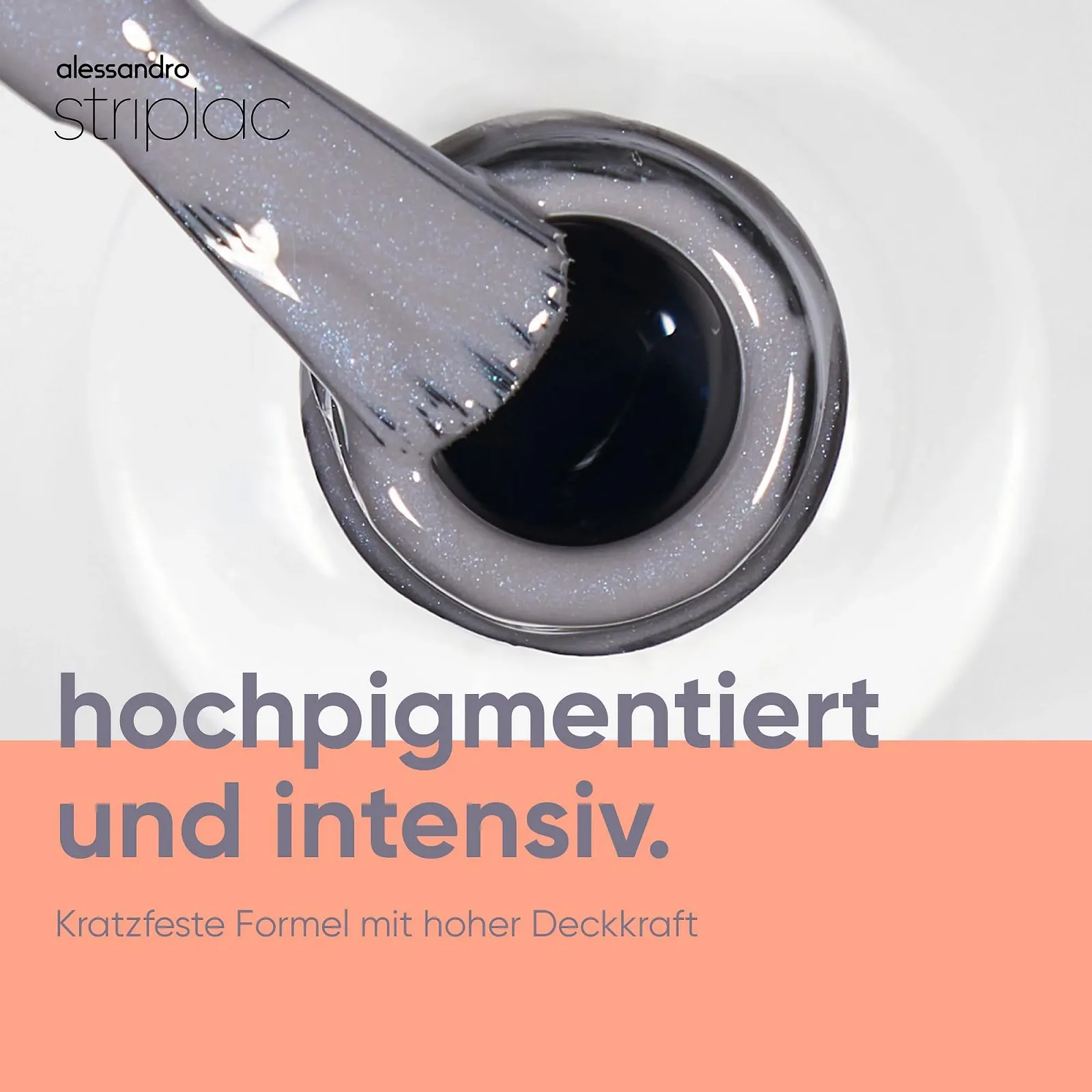 Гель-лак alessandro Striplac The Hell Machine Shimmer Cерый, 6.5 мл, фото №3