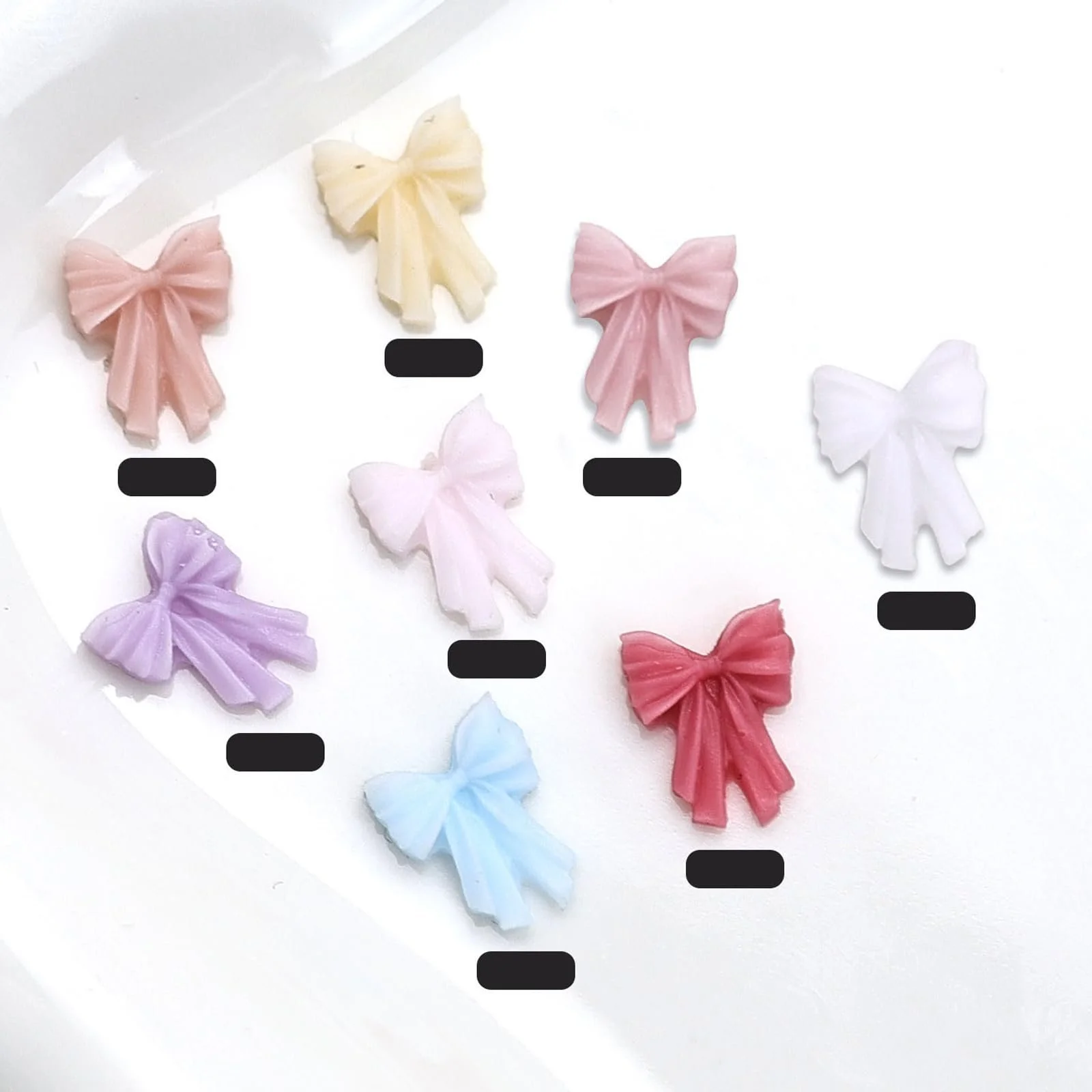 Украшения для ногтей Бантики Разные Цвета, 50 шт, фото №6