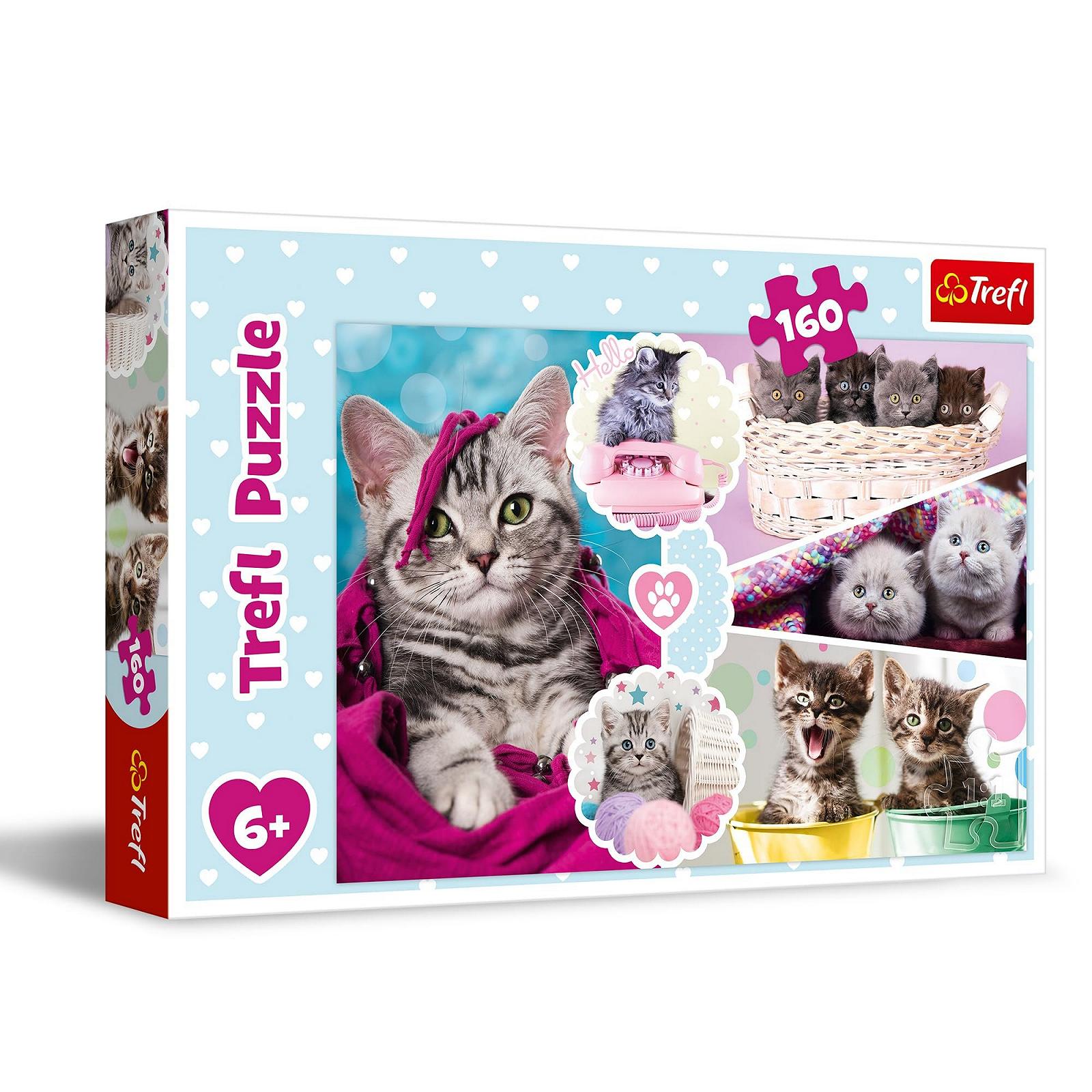 Пазл Trefl Милые коты 160 элементов, фото №1 Пазл Trefl Милые коты 160 элементов, фото №1