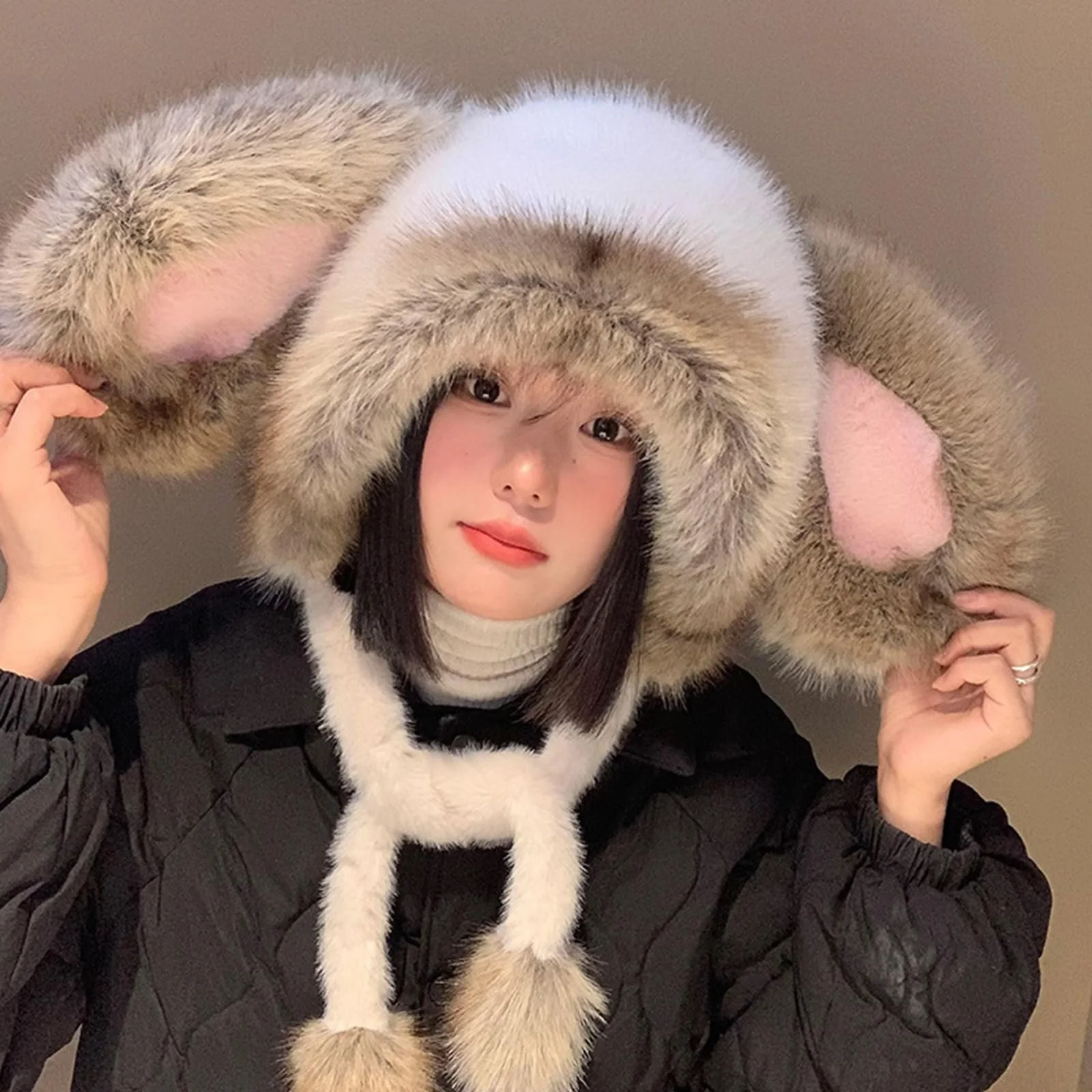 Шапка-вушанка Limtula з кролячим хутром, тепла плюшева, фото №5 Шапка-вушанка Limtula з кролячим хутром, тепла плюшева, фото №5