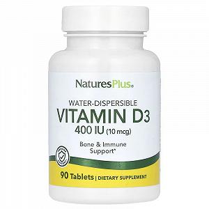 Витамин D3 Nature's Plus Vitamin 400 IU Water-Dispersible 90 Tablets - Фото 1