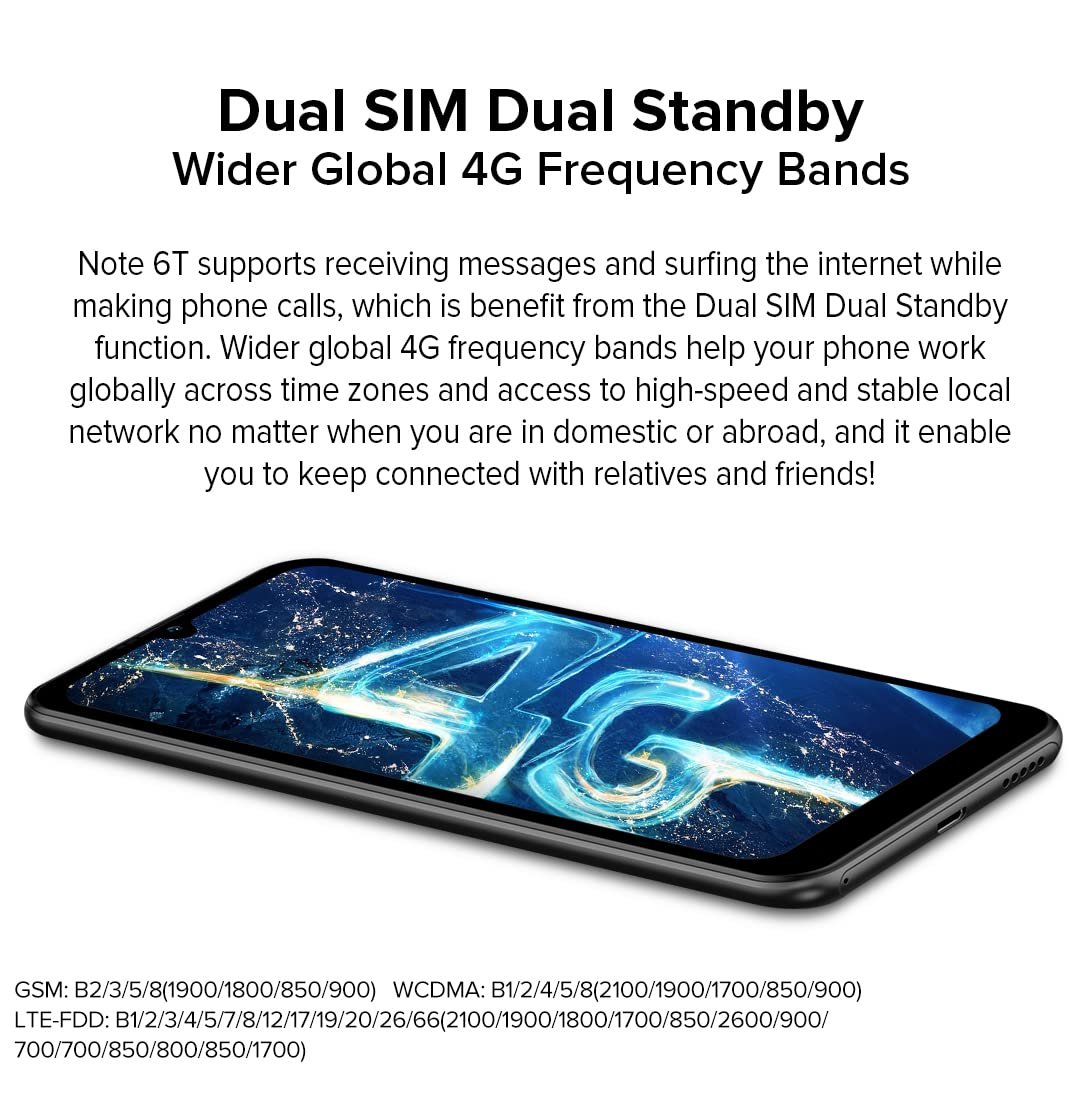 Смартфон Ulefone Note 6T 3GB + 64GB 8.5 мм Dual SIM 4G 6.1 дюйма HD+ 13MP + 5MP, фото №7