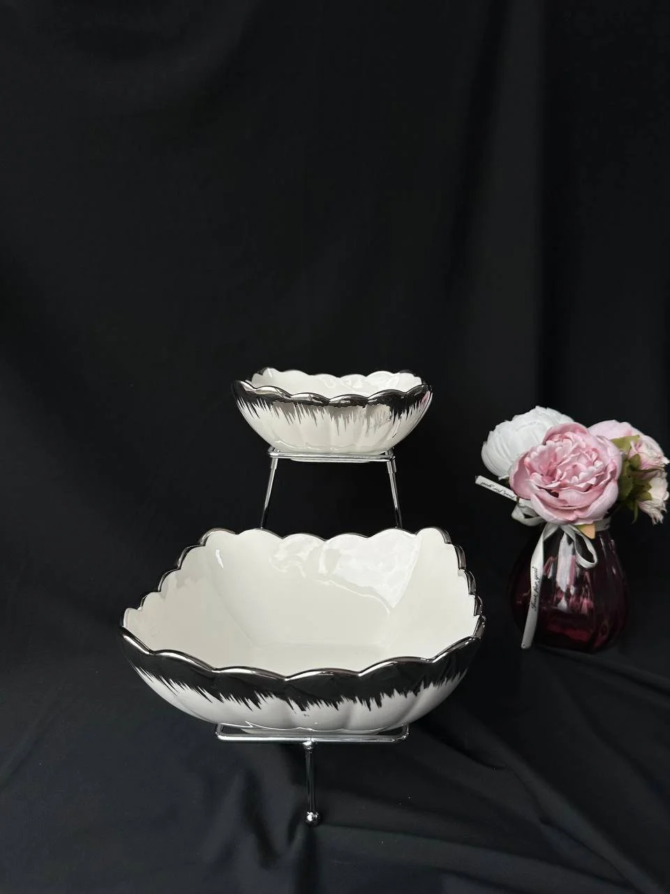Двуярусне блюдо на срібній підставці., фото №3 Двуярусне блюдо на срібній підставці., фото №3