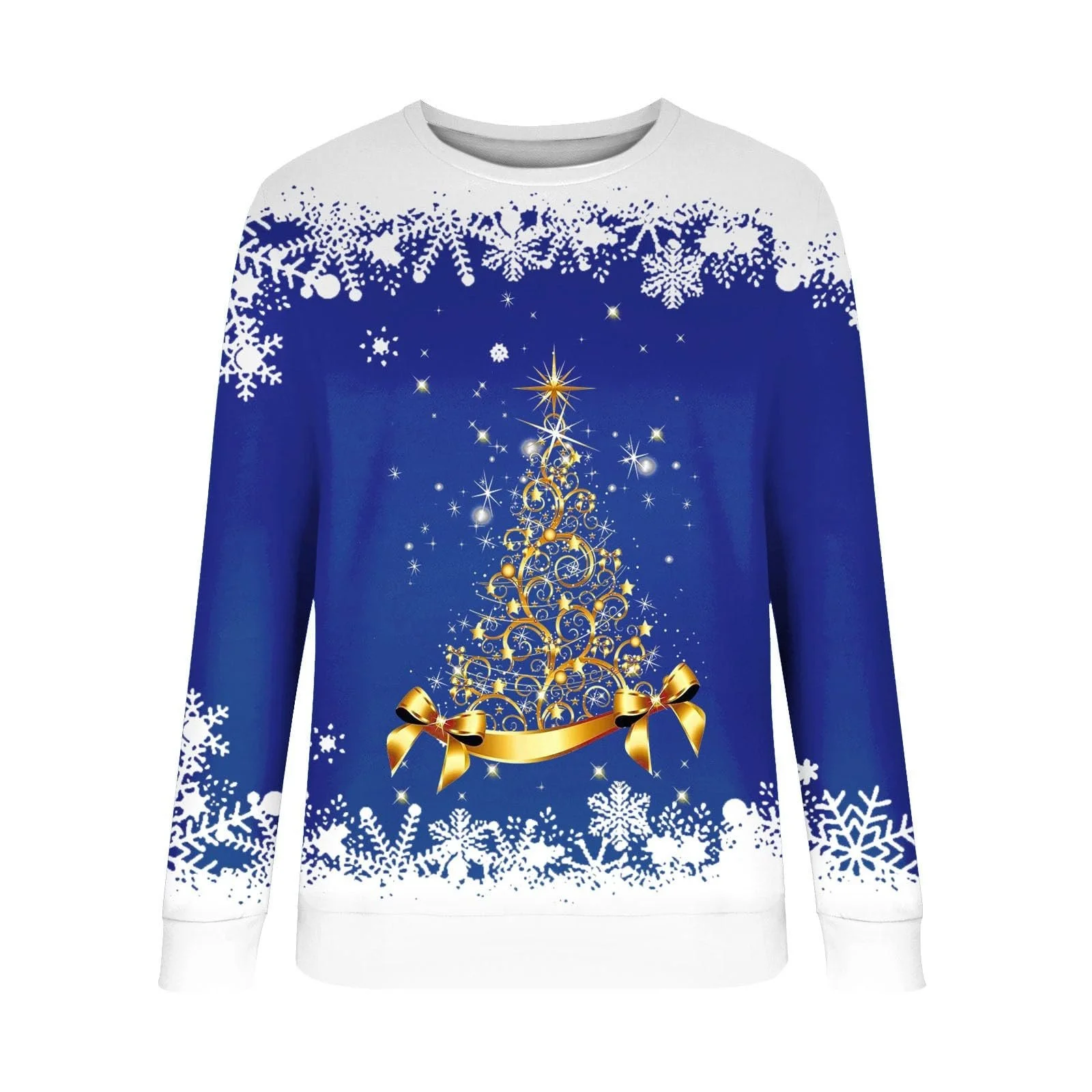 Уродливый Рождественский свитер Женский Зимний Флис с длинными рукавами, фото №4