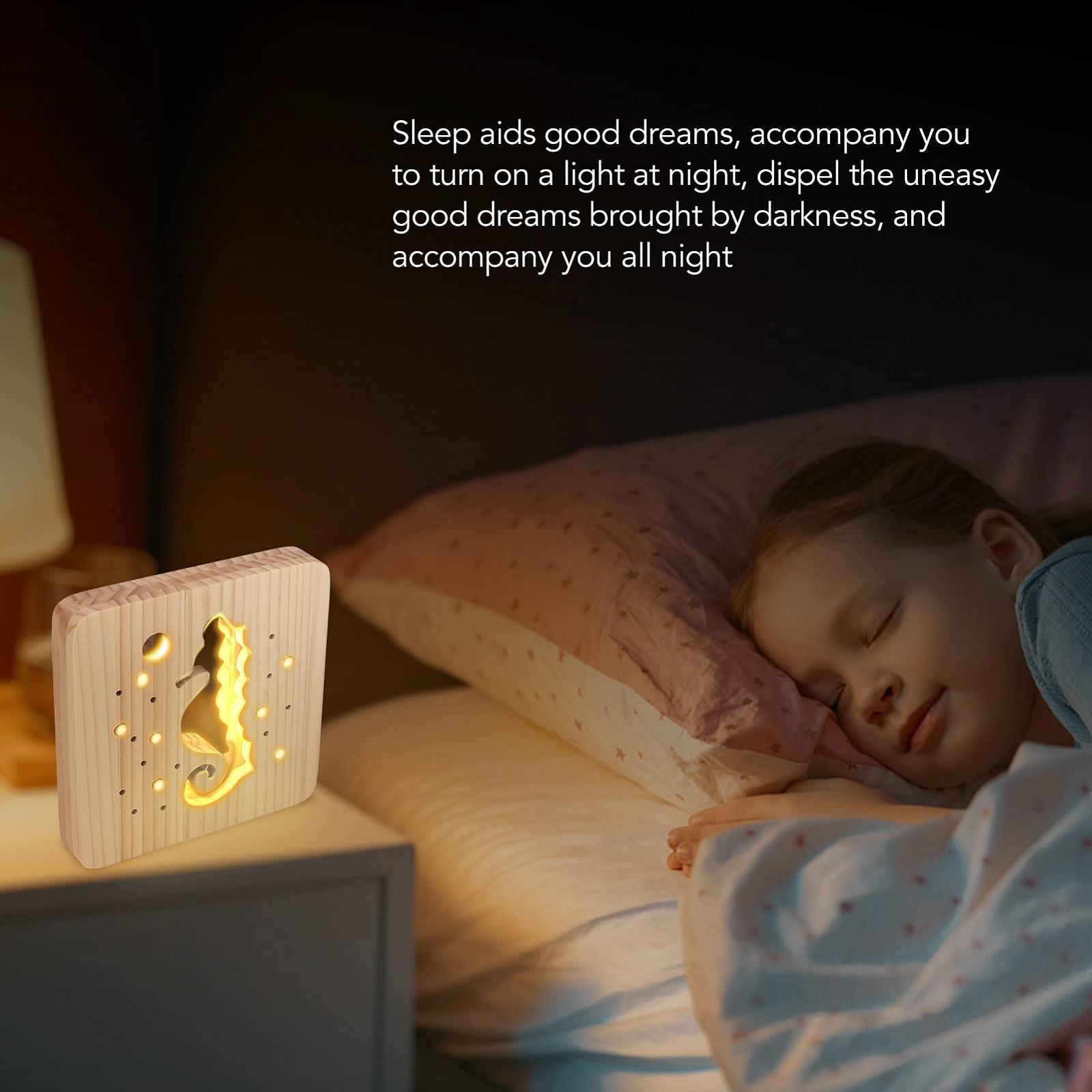 Світильник Wood Carving з візерунком морського коника LED, фото №3 Світильник Wood Carving з візерунком морського коника LED, фото №3