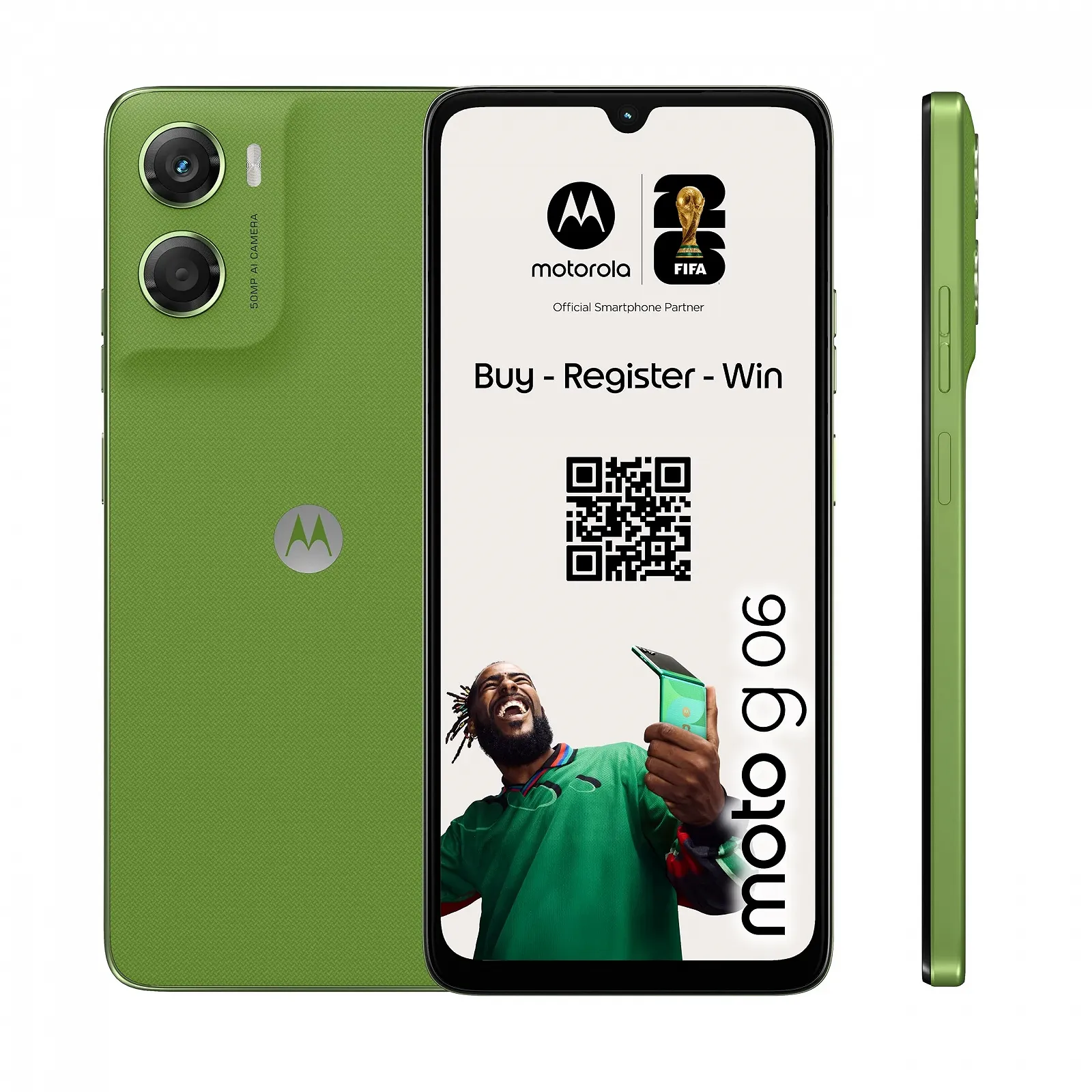 Смартфон Motorola Moto g06 6.88 дюймов HD+ Display Corning Gorilla Glass 3 Water-Repellent 50 MP Camera 4/256 GB 5100 mAh TurboPower Charging Pantone Tendril Protective Cover, фото №1