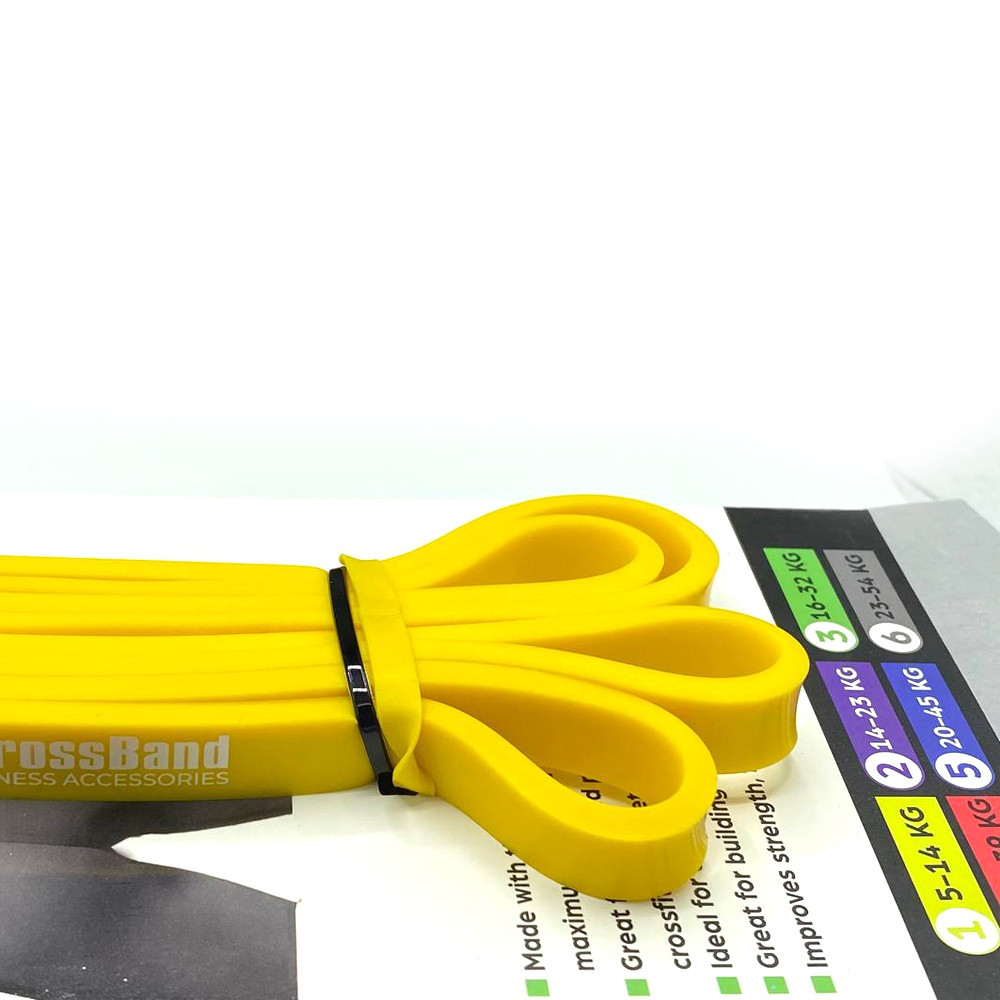 Еспандер-петля гумка для фітнесу і кроссфіту PowerPlay 4115 Power Band Light Жовта (5-14kg), фото №9