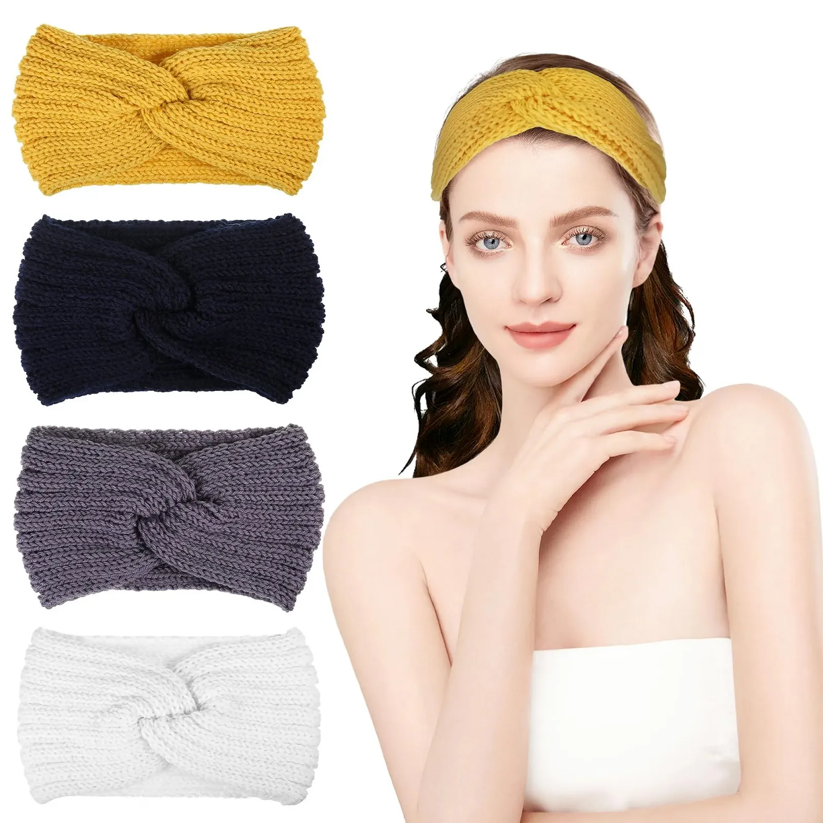 В'язана Пов'язка на Голову Жіноча, фото №1 В'язана Пов'язка на Голову Жіноча, фото №1