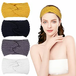 Вязаная повязка на голову женская - Фото 1