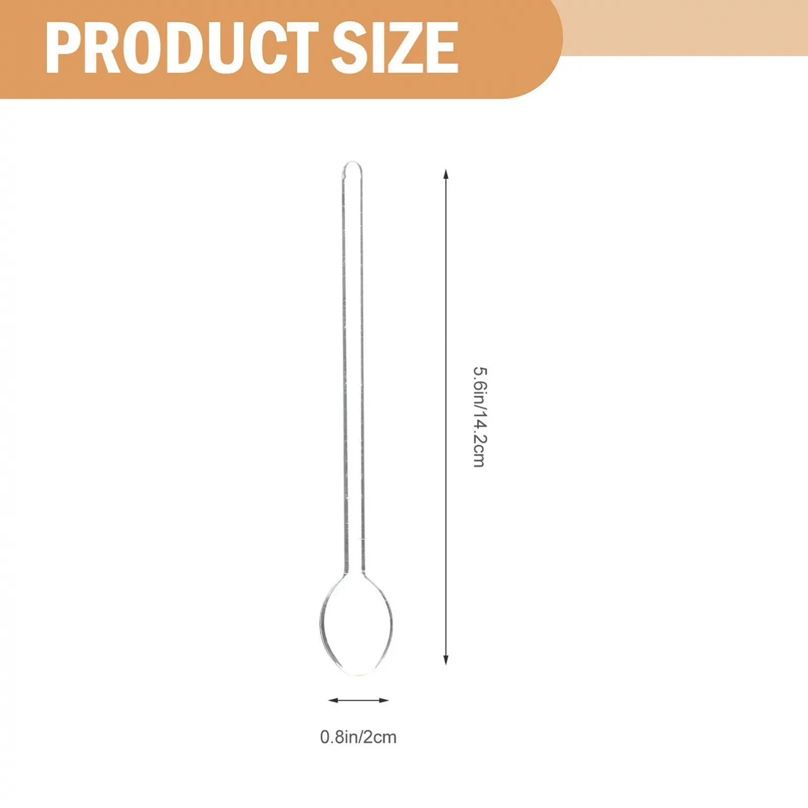 Ложка Скляна Прозора UPKOCH, набір 6 штук, фото №3