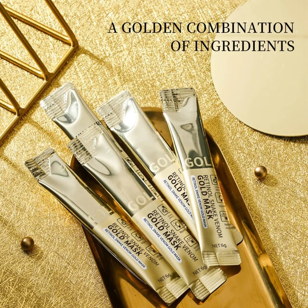 Маска Retinol Snake Venom Gold, Золота пептидна маска для обличчя, фото №7