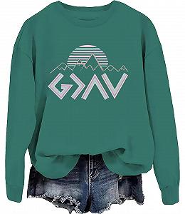 Свитшот God Is Greater Than The Highs And Lows, вдохновляющий, христианская рубашка, с длинными рукавами - Фото 1