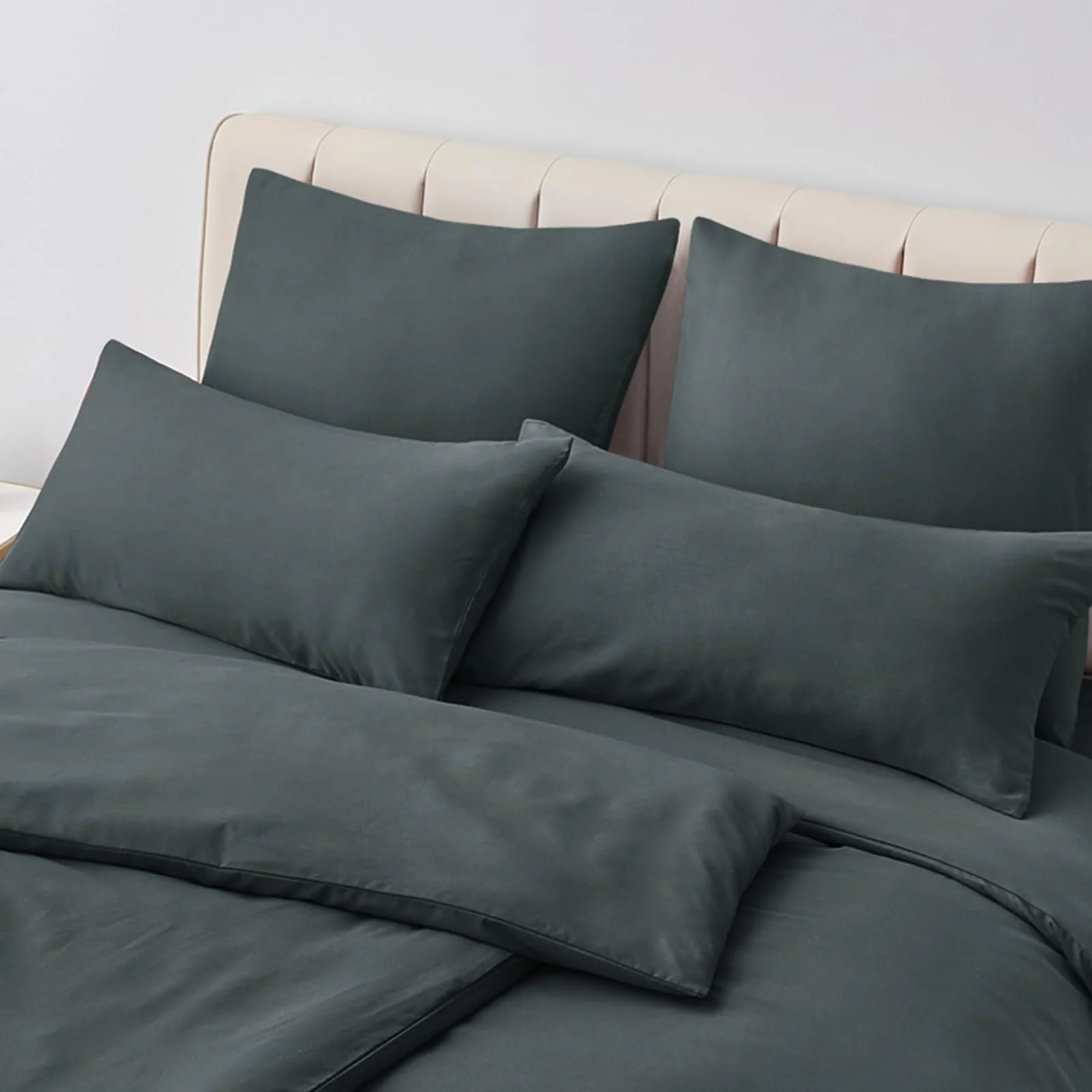 Наволочка Aisbo 40 x 80 см, Набір з 2 штук, Антрацит, з м'якою мікрофібровою застібкою-блискавкою, фото №2 Наволочка Aisbo 40 x 80 см, Набір з 2 штук, Антрацит, з м'якою мікрофібровою застібкою-блискавкою, фото №2