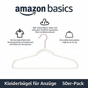 Вешалки для костюмов/одежды Amazon Basics, 50 шт, слоновая кость/золото synthetic.ua - Фото 1