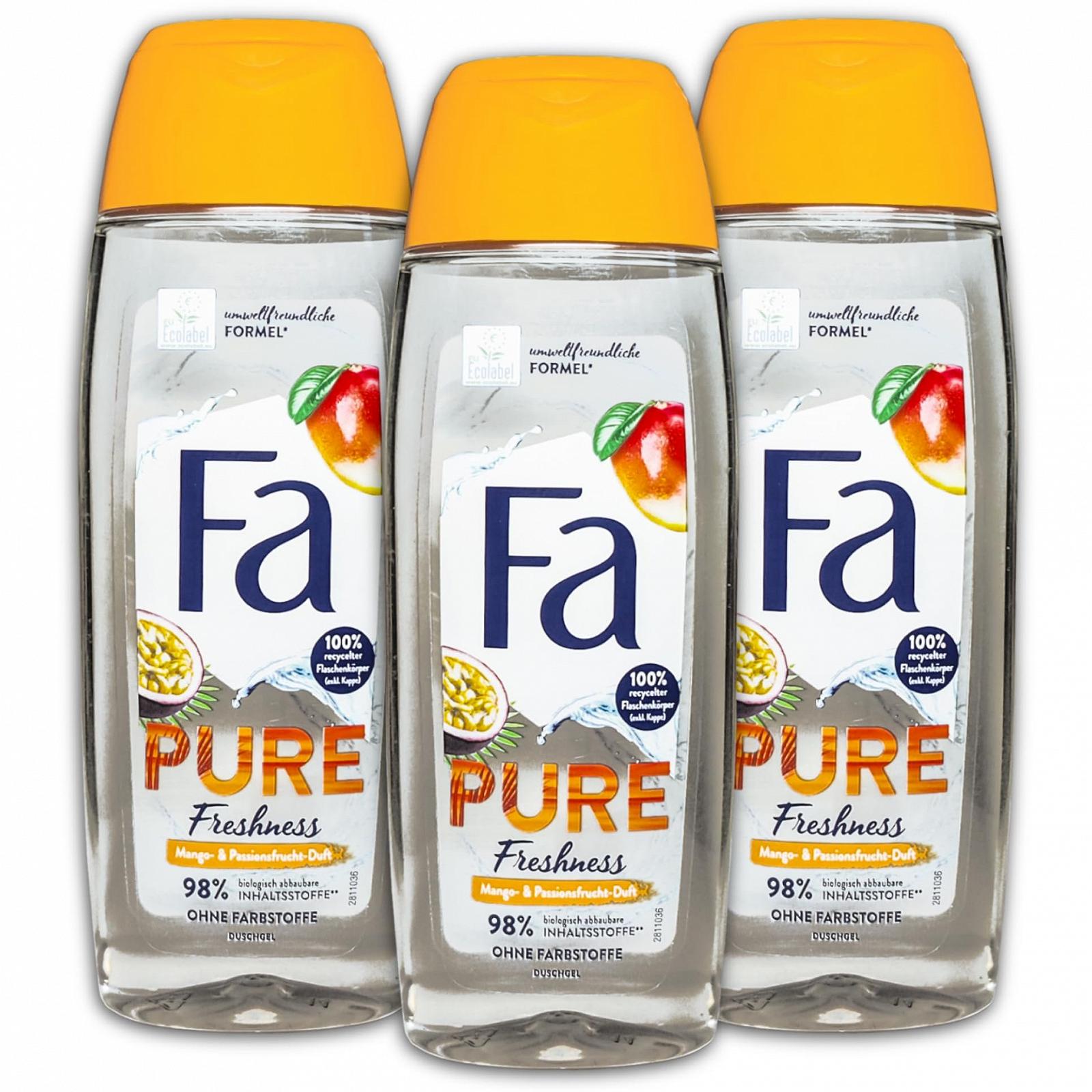 Гель для душа Fa Pure Freshness Манго и маракуйя 3 х 250 мл Упаковка 3 шт., фото №1