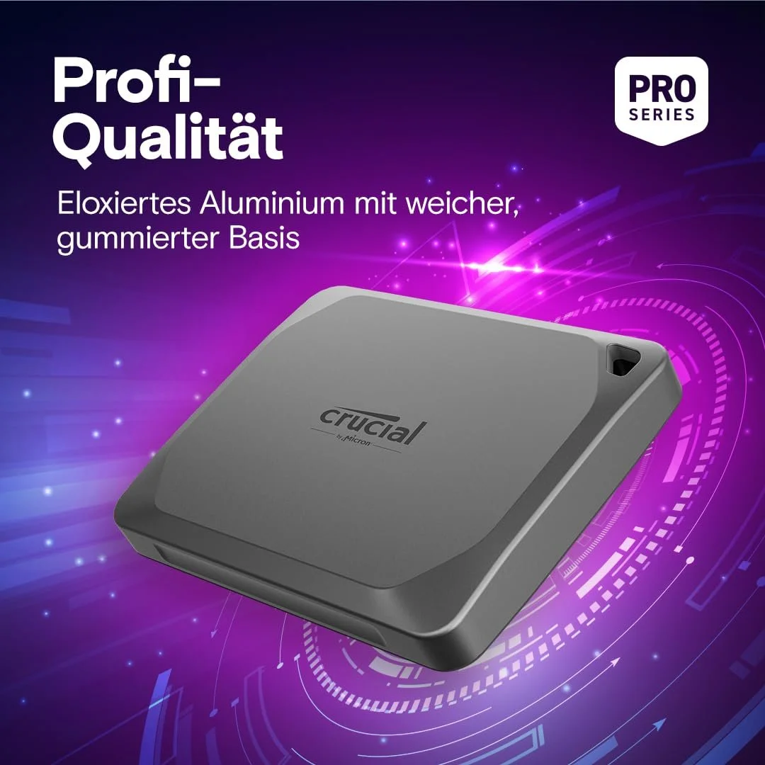 Зовнішній SSD Crucial X9 Pro CT1000X9PROSSD902 1 ТБ USB-C 3.2 IP55 1050 МБ/с, фото №6