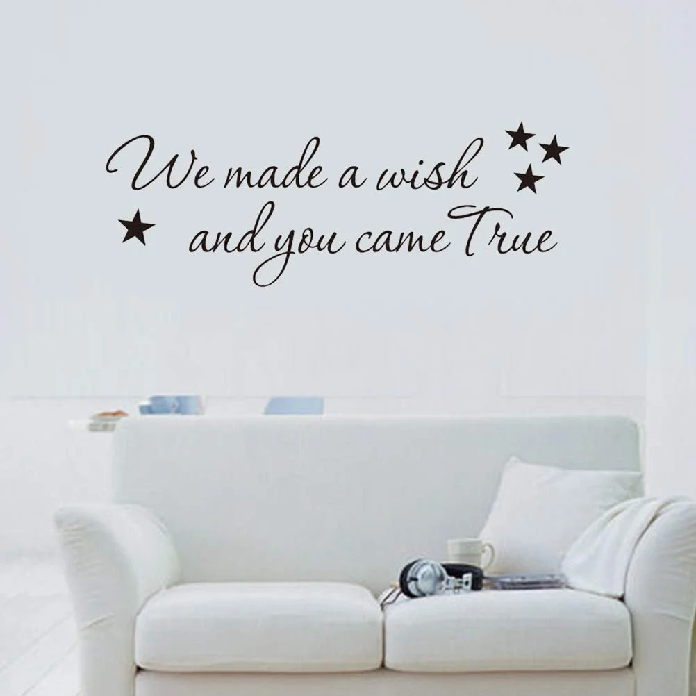 Наклейка на стіну VORCOOL We Made a Wish and You Came True Дитяча, фото №4 Наклейка на стіну VORCOOL We Made a Wish and You Came True Дитяча, фото №4