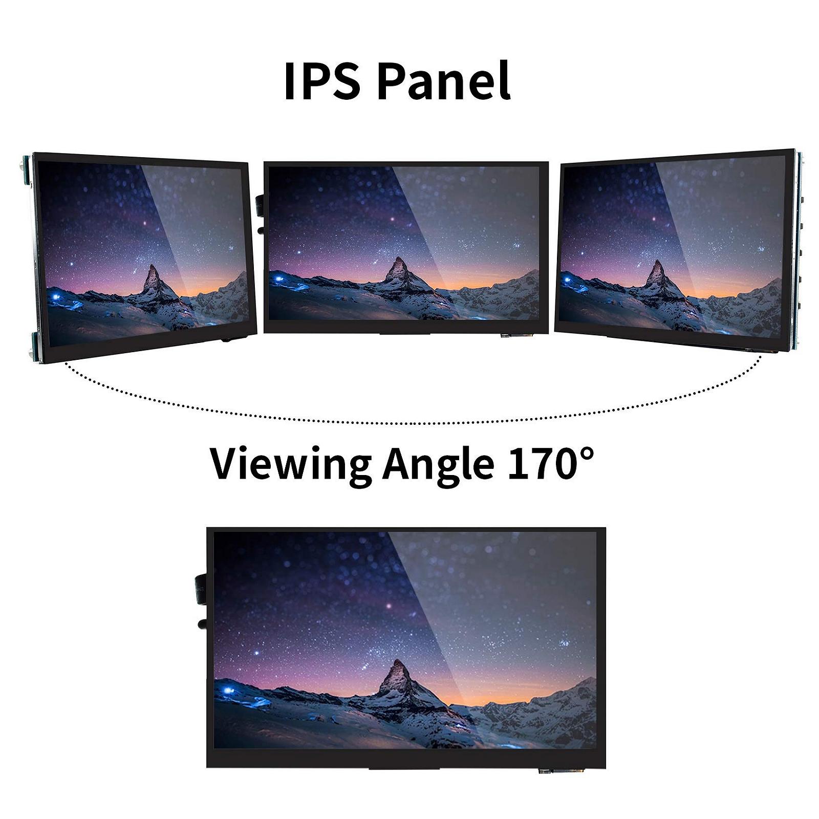 Монитор Ingcool Raspberry Pi 7 дюймов HDMI LCD Ёмкосный сенсорный 1024 x 600 IPS, фото №6