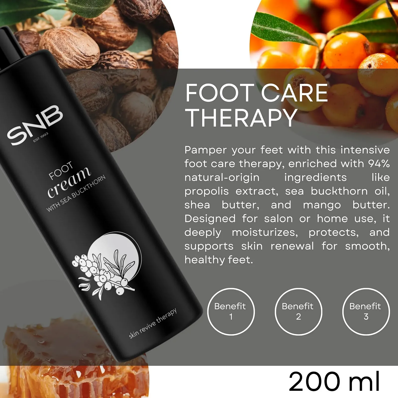 Крем для ног SNB Professional Revive Therapy 200 мл, фото №2