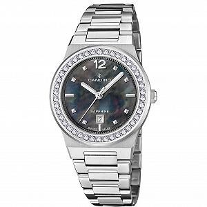 Женские часы Candino Casual C4749/D, корпус из нержавеющей стали 316L, серебристый, ремешок из нержавеющей стали 316L, серебристый, черный, Mediano, браслет - Фото 1