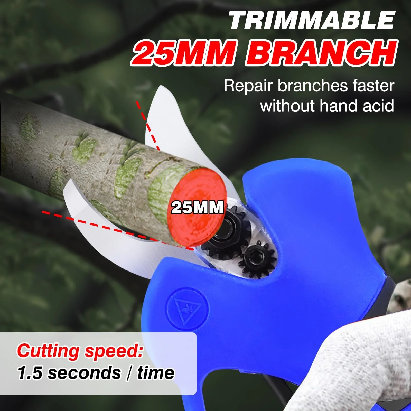 Електричний Секатор Professional 21 V 28 мм, фото №3