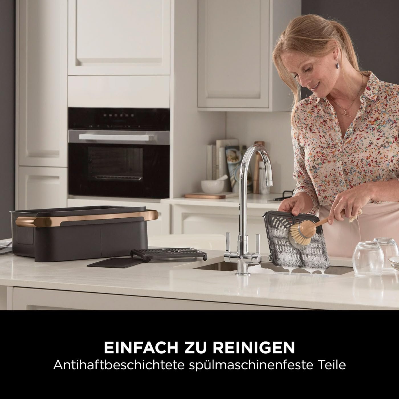 Мультипіч Ninja Foodi FlexDrawer AF500EUCP Dual Zone 10.4 л 7-в-1 Чорна та мідна, фото №8 Мультипіч Ninja Foodi FlexDrawer AF500EUCP Dual Zone 10.4 л 7-в-1 Чорна та мідна, фото №8