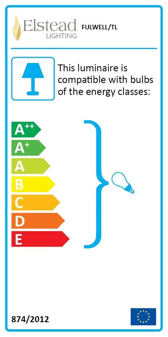 Настільна лампа Elstead Fullwell Chfield TL Modern 1 x 60 W / E27, фото №3