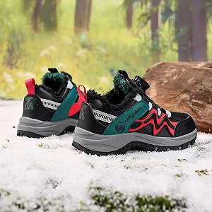 Детские зимние ботинки для мальчиков и девочек, водонепроницаемые, утепленные, трекинговые, нескользящие, для пешего туризма, размер 30-40 synthetic.ua - Фото 1