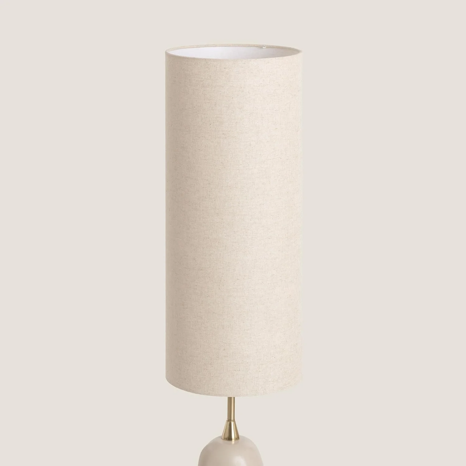 Настільна світлодіодна лампа LEDKIA LIGHTING Bryony кераміка та тканина сіро-коричневий, фото №5