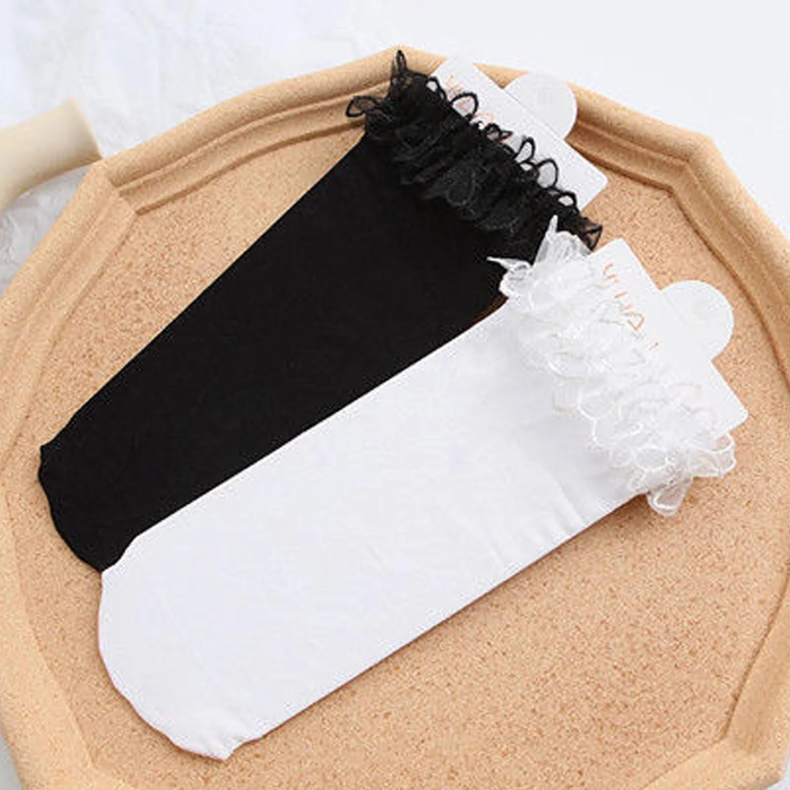 Жіночі шкарпетки з рюшами мереживні 4 пари для дорослих, фото №6