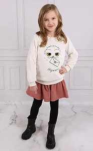 Флісовий Світшот Harry Potter для дівчат Ecru synthetic.ua - Фото 1