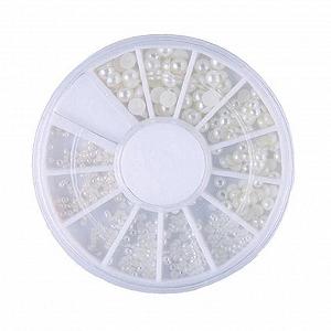 Перлина для нігтів Біла Різні розміри - Фото 1