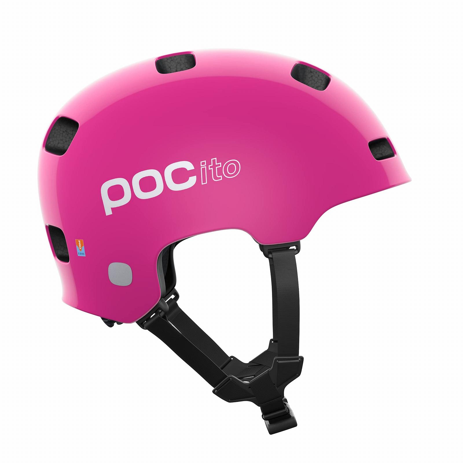 Шлем велосипедный детский POC POCito Crane MIPS Fluorescent Pink 2021, фото №4