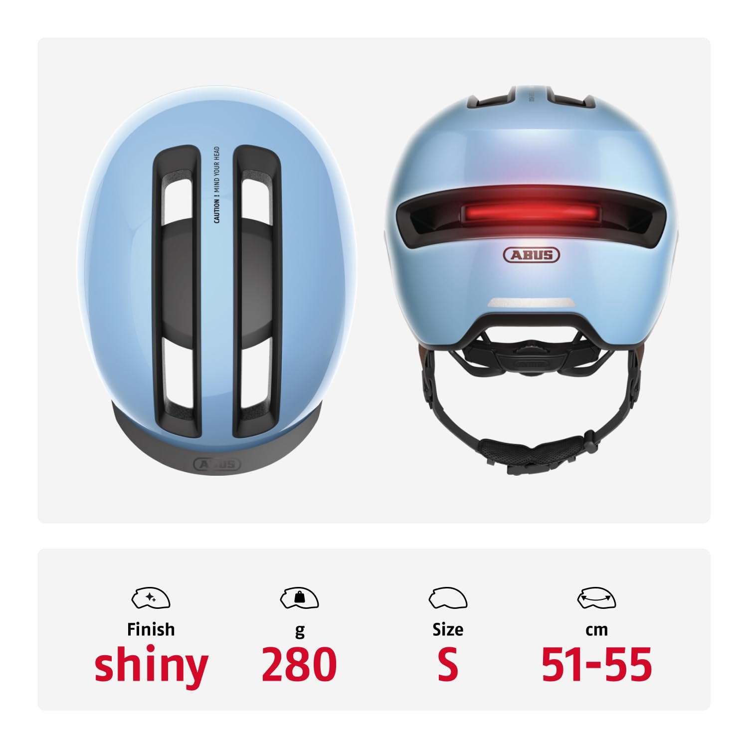 Шлем Urban ABUS HUD-Y с магнитным LED задним фонарем, перезаряжаемым, и магнитной застежкой, фото №3
