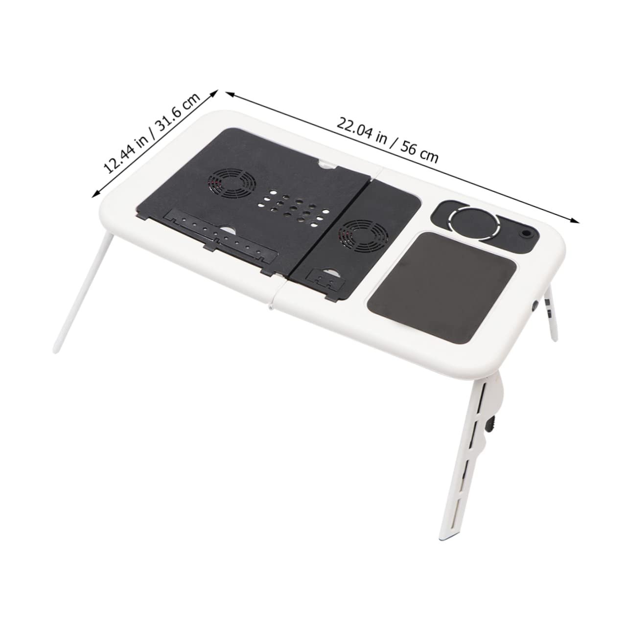 Підставка для ноутбука складана USB охолоджуюча Tofficu Багатофункціональний комп'ютерний столик для дому Ергономічний та компактний для ноутбука, фото №2