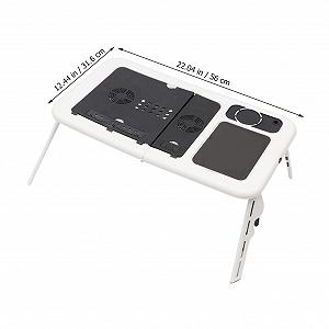 Подставка для ноутбука складная USB охлаждающая Tofficu Многофункциональный компьютерный столик для дома Эргономичный и компактный для ноутбука synthetic.ua - Фото 1