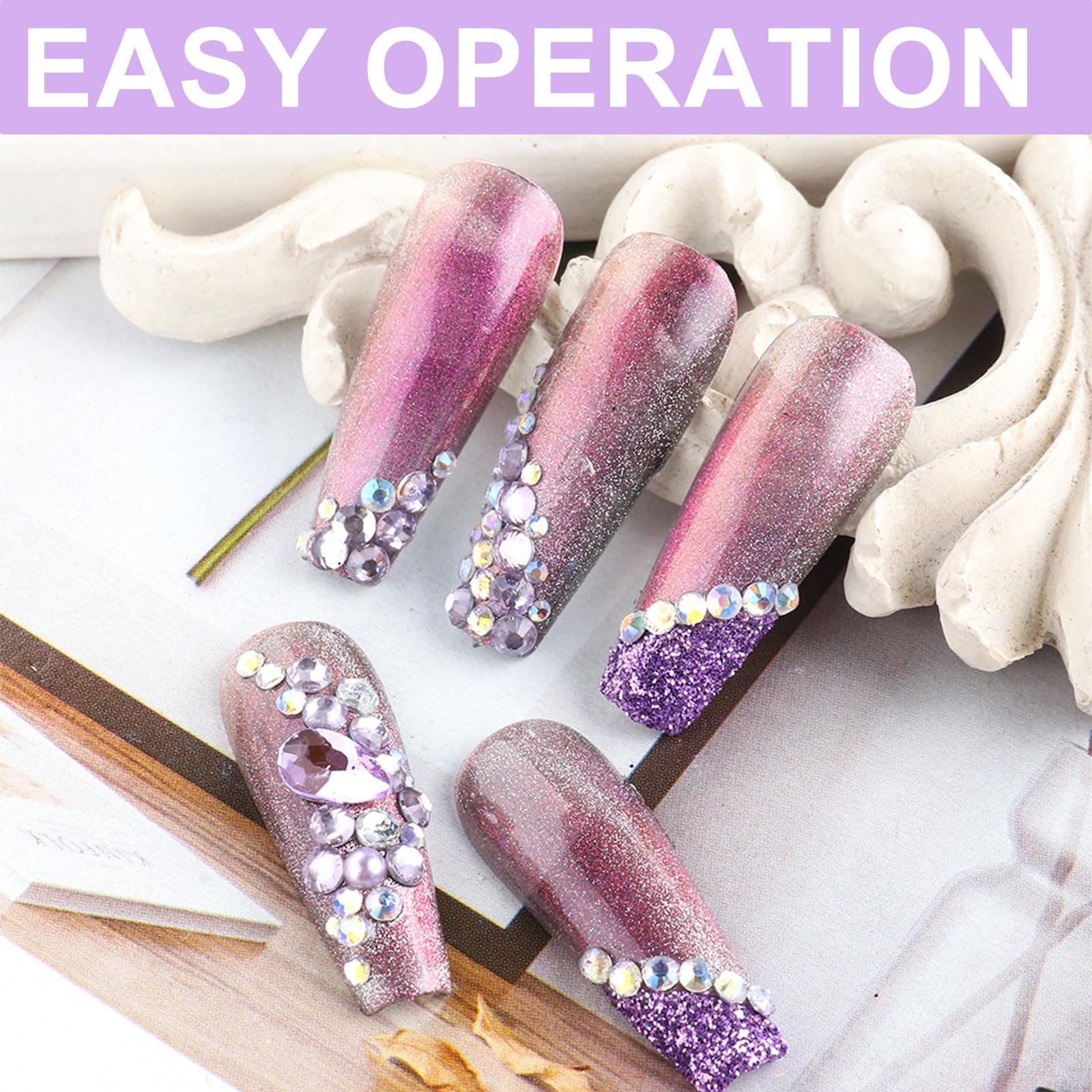 Стразы круглые 3 мм 1200 шт. Разноцветные камни для DIY рукоделия, стразы для дизайна ногтей, одежды и рукоделия, 12 ярких цветов, фото №5