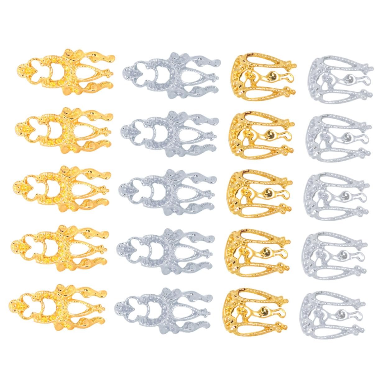 Украшение для ногтей VALICLUD, 20 шт., золото, серебро, винтажный стиль, полые тисненые сплавные шармы для DIY маникюра и стильного дизайна ногтей, фото №1 Украшение для ногтей VALICLUD, 20 шт., золото, серебро, винтажный стиль, полые тисненые сплавные шармы для DIY маникюра и стильного дизайна ногтей, фото №1