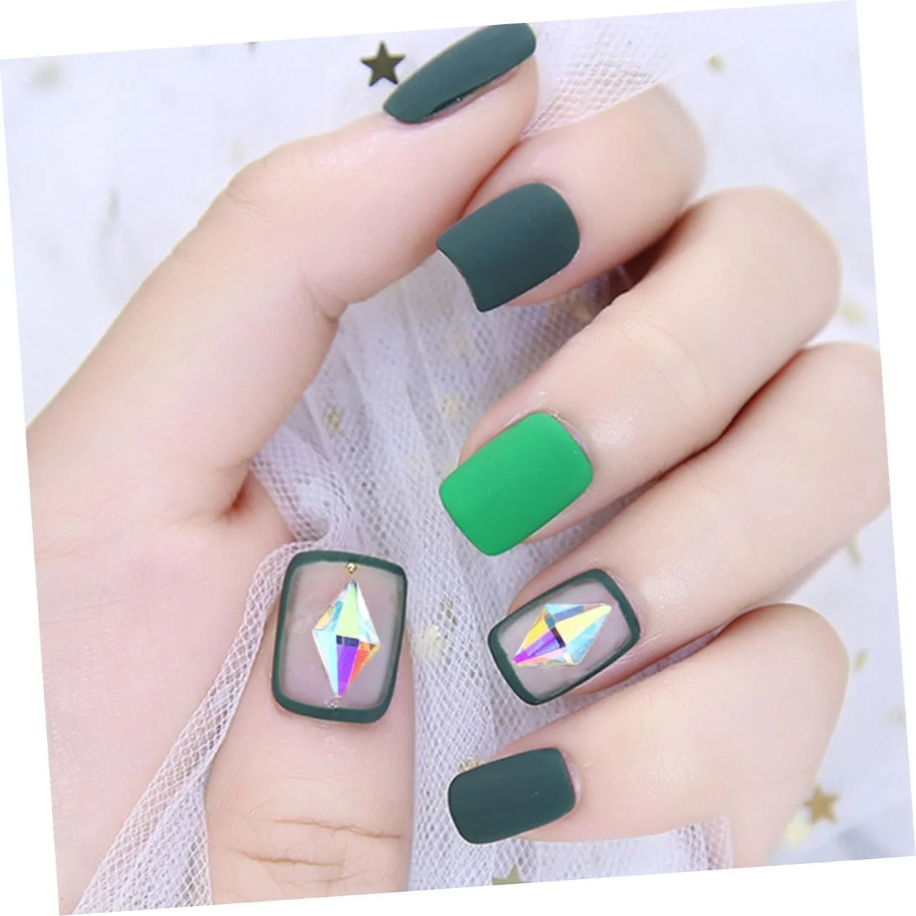 Стрази Housoutil Декоративні Блискучі Кришталеві Діамантові Камені 100 шт., фото №3